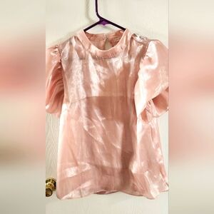 NWOT Blush colored silky blouse by Ces Femme